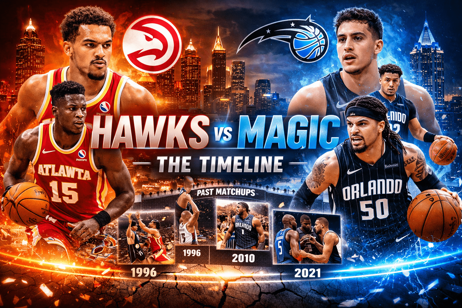 Atlanta Hawks vs Orlando Magic Timeline