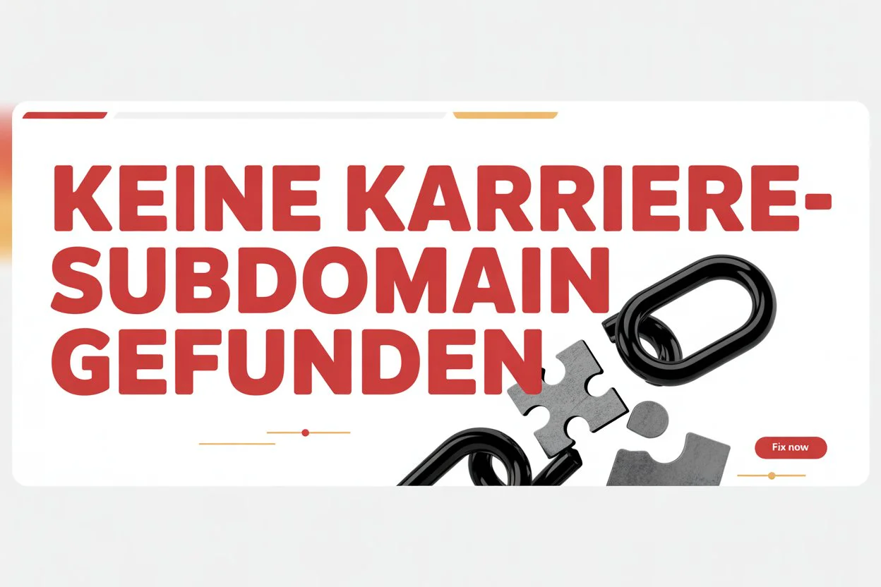 Keine Karriere-Subdomain Gefunden