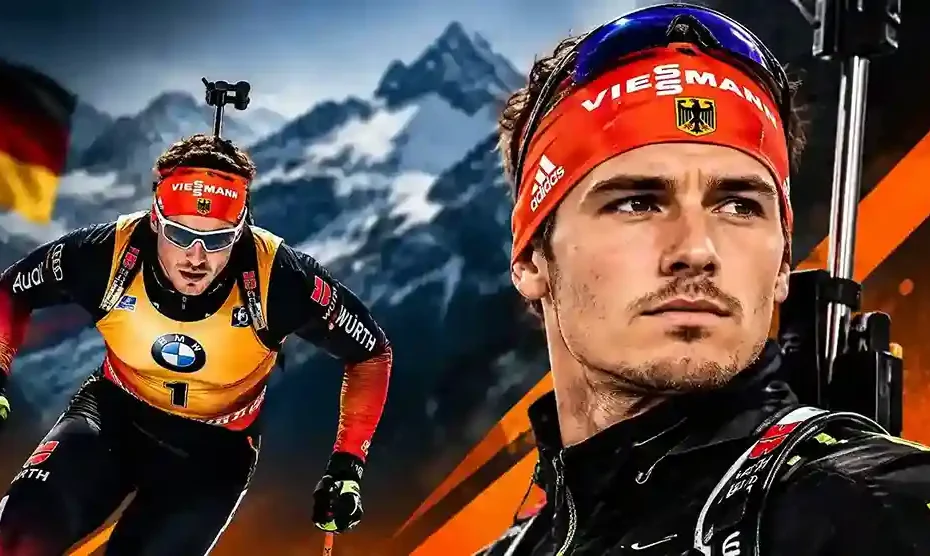 Pirmin Dahlmeier competing in biathlon