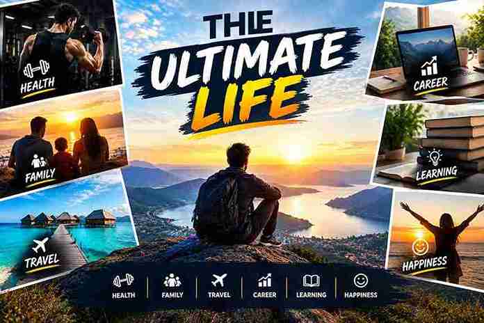 The ultimate life with health, family, travel, career, learning, and happiness